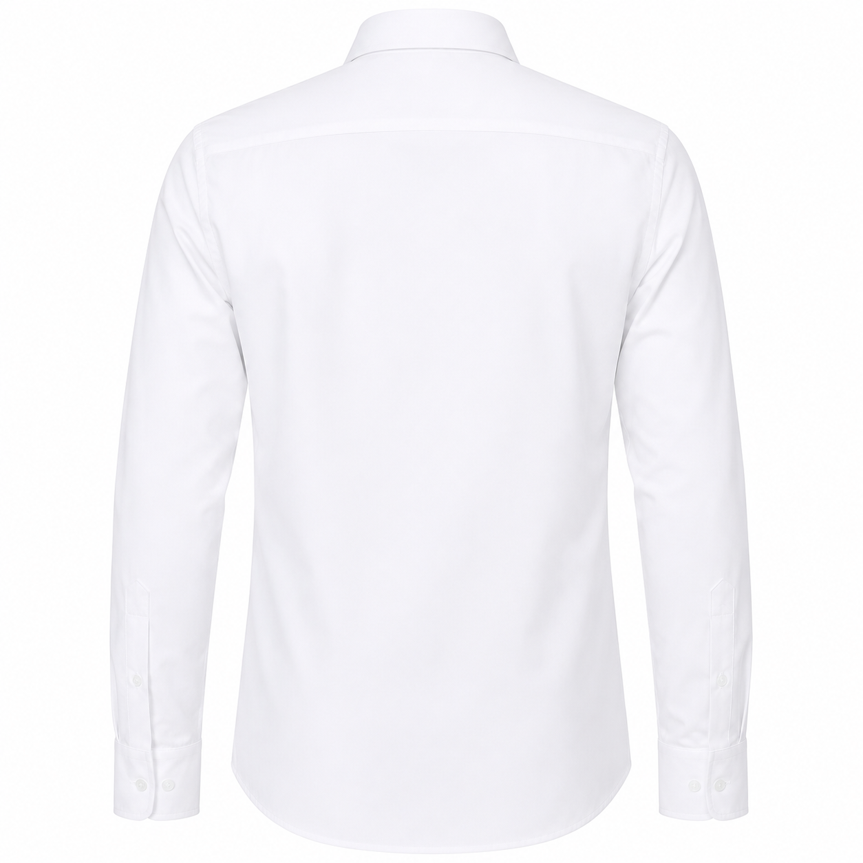 Royale Fashion Men's Premium White Slim Fit Formal Shirt | Long Sleeve Classic Collar | Wrinkle-Resistant Office & Business Wear Image 