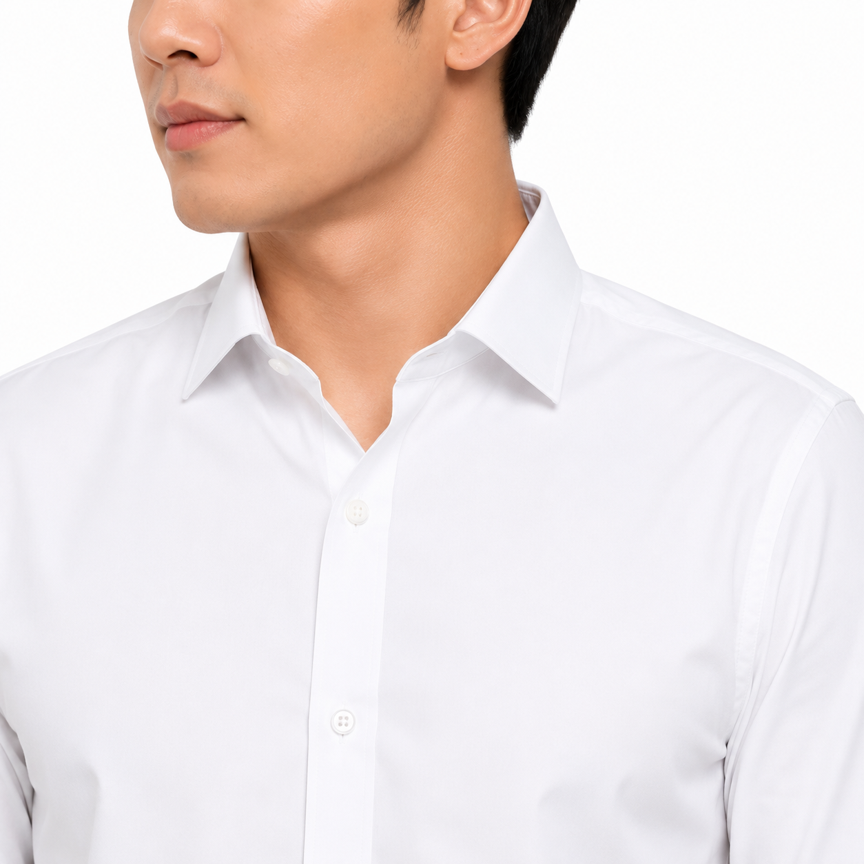 Royale Fashion Men's Premium White Slim Fit Formal Shirt | Long Sleeve Classic Collar | Wrinkle-Resistant Office & Business Wear Image 