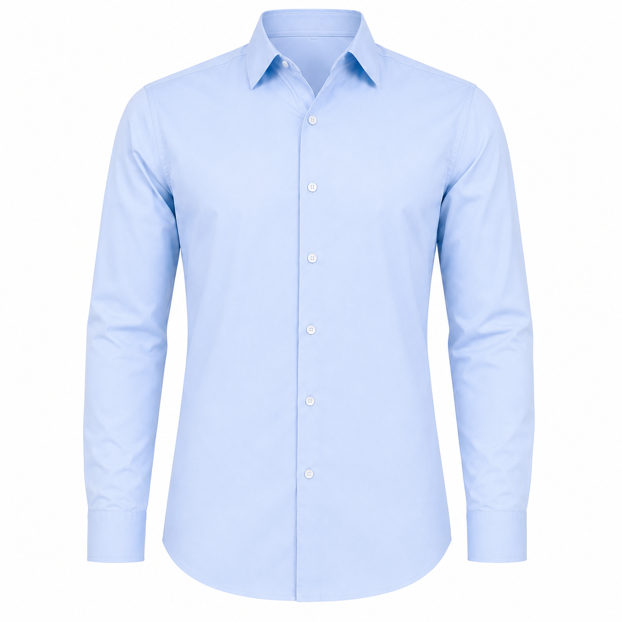 Royale Fashion Men's Classic Fit Sky Blue Formal Shirt | Premium Breathable Fabric | Long Sleeve Button-Down | Office & Business Casual Dress Shirt Image 