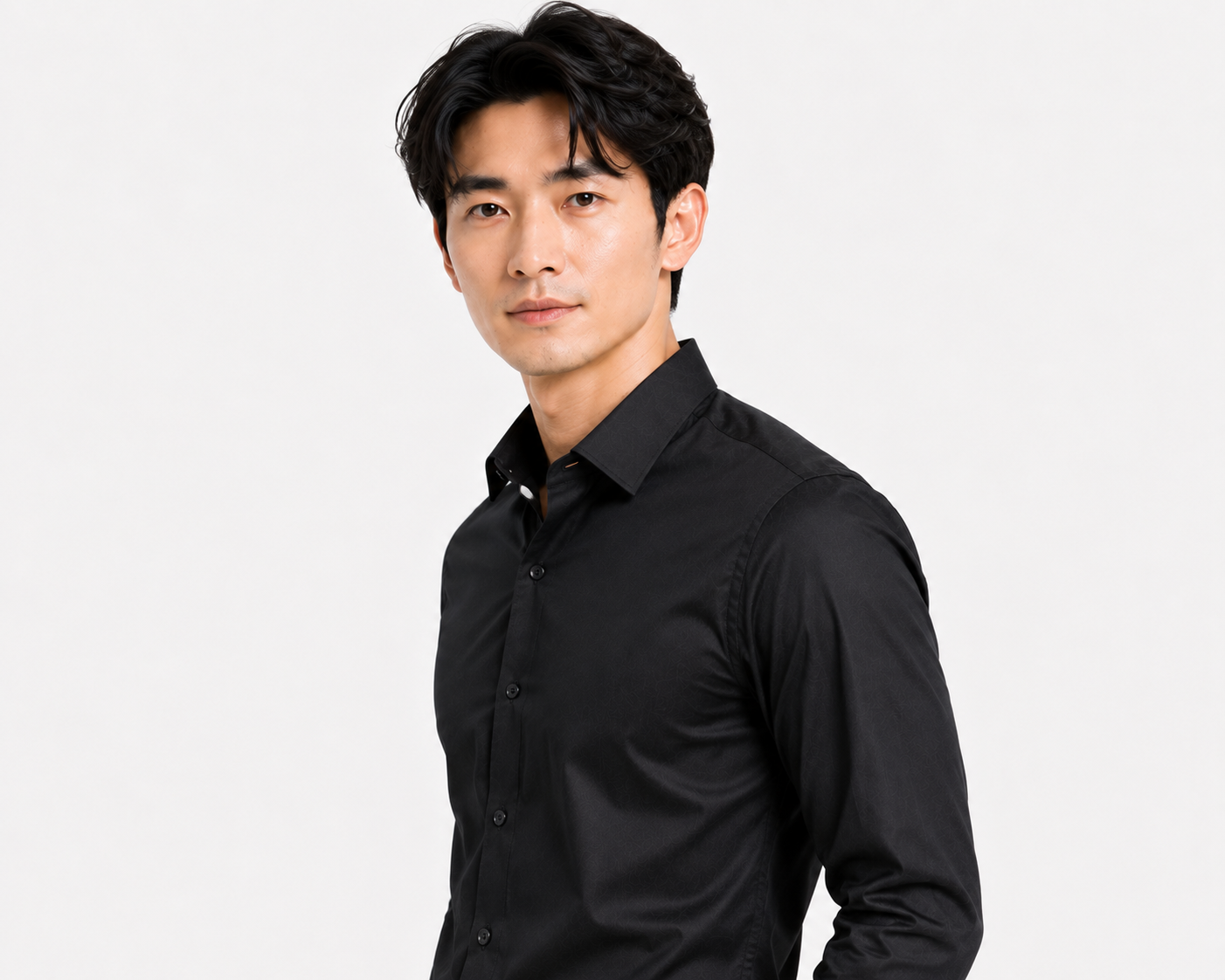 Royale Fashion Men's Premium Slim Fit Formal Shirt | Full Sleeve | Wrinkle-Resistant | Soft & Breathable TR Cotton | Office & Casual Wear | Black Image 