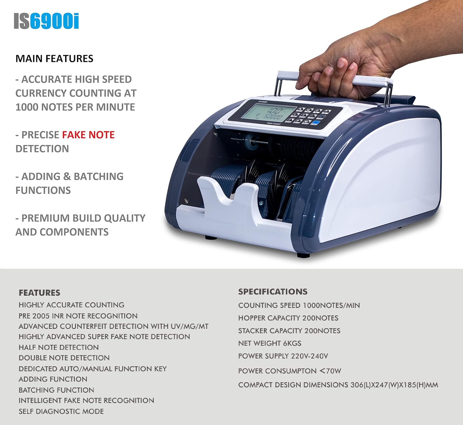 Bankos IS-6900 Semi Value Note Counting Machine Image 
