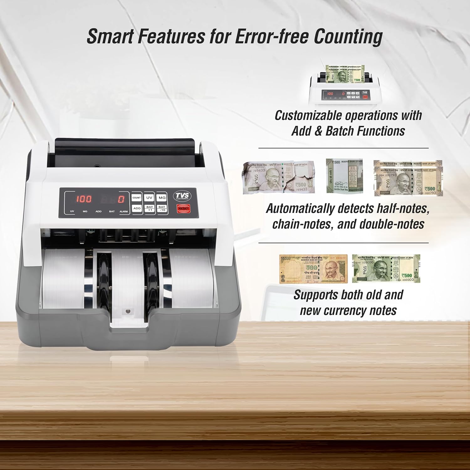 TVS CC-232 Classic Cash Counting Machine Image 