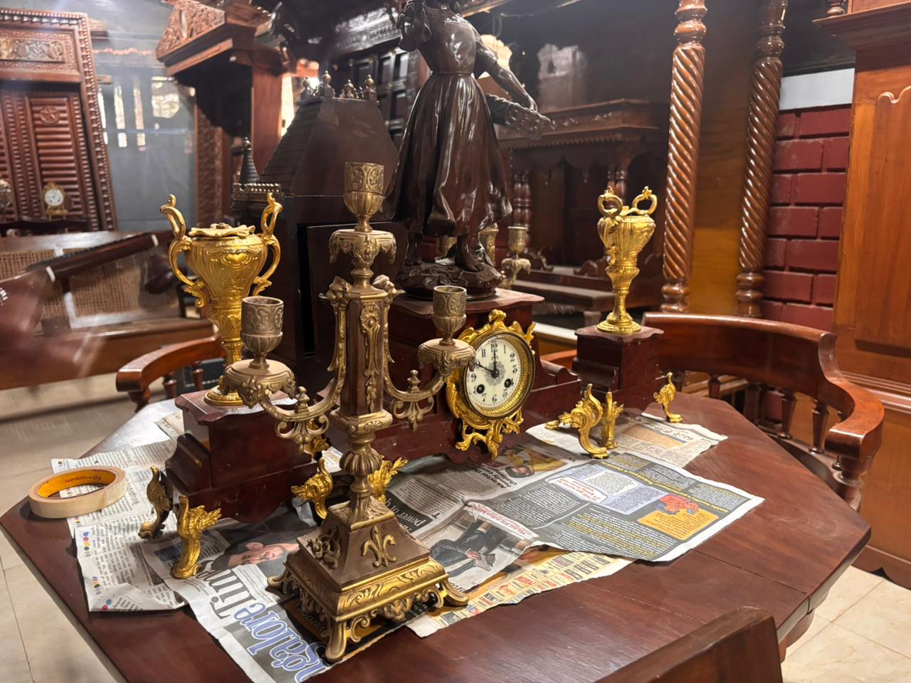 French Bronze Candelabra | Louis XV Rococo Antique | Luxury Vintage Décor Image