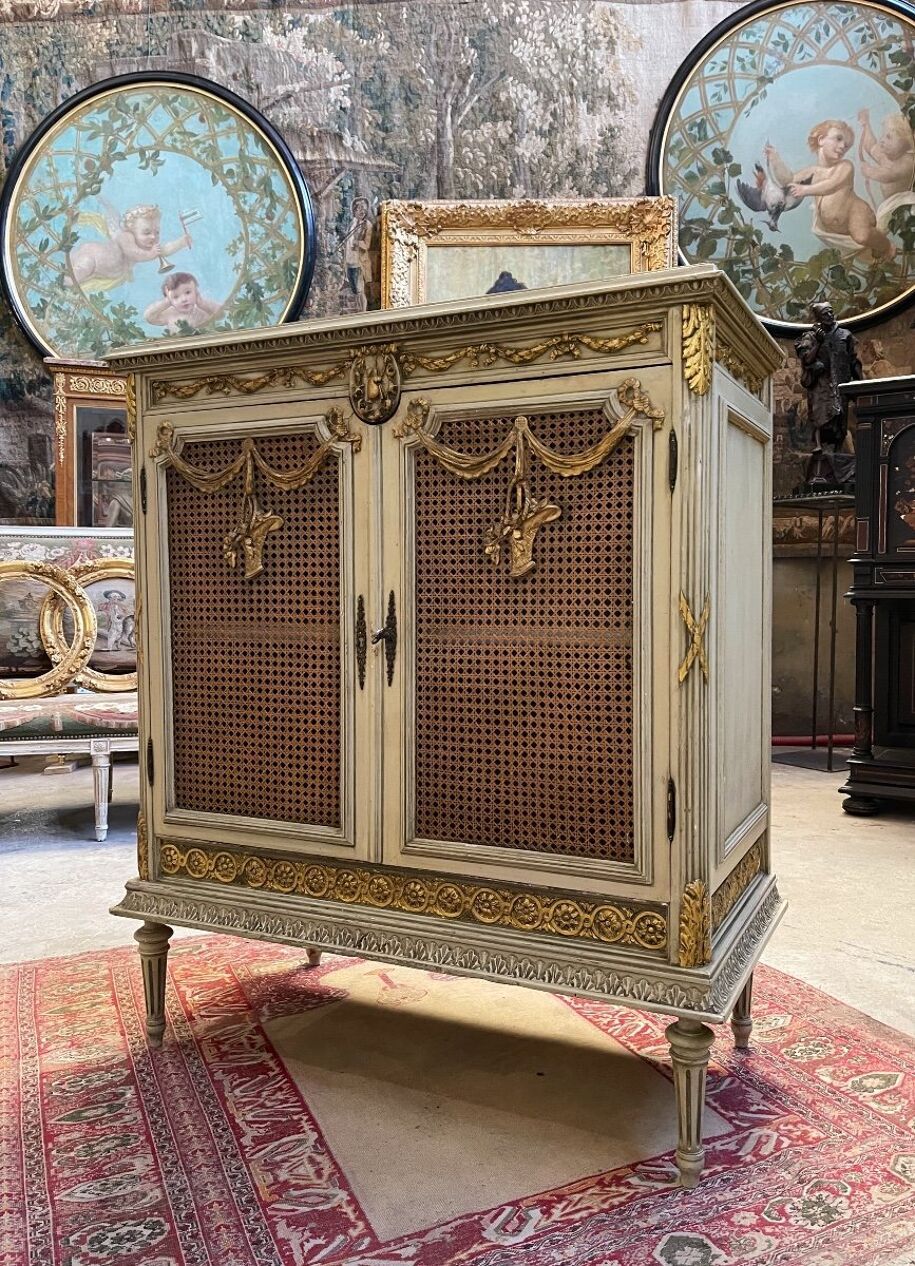 Louis XVI Style Gilded Teak Wood Sideboard