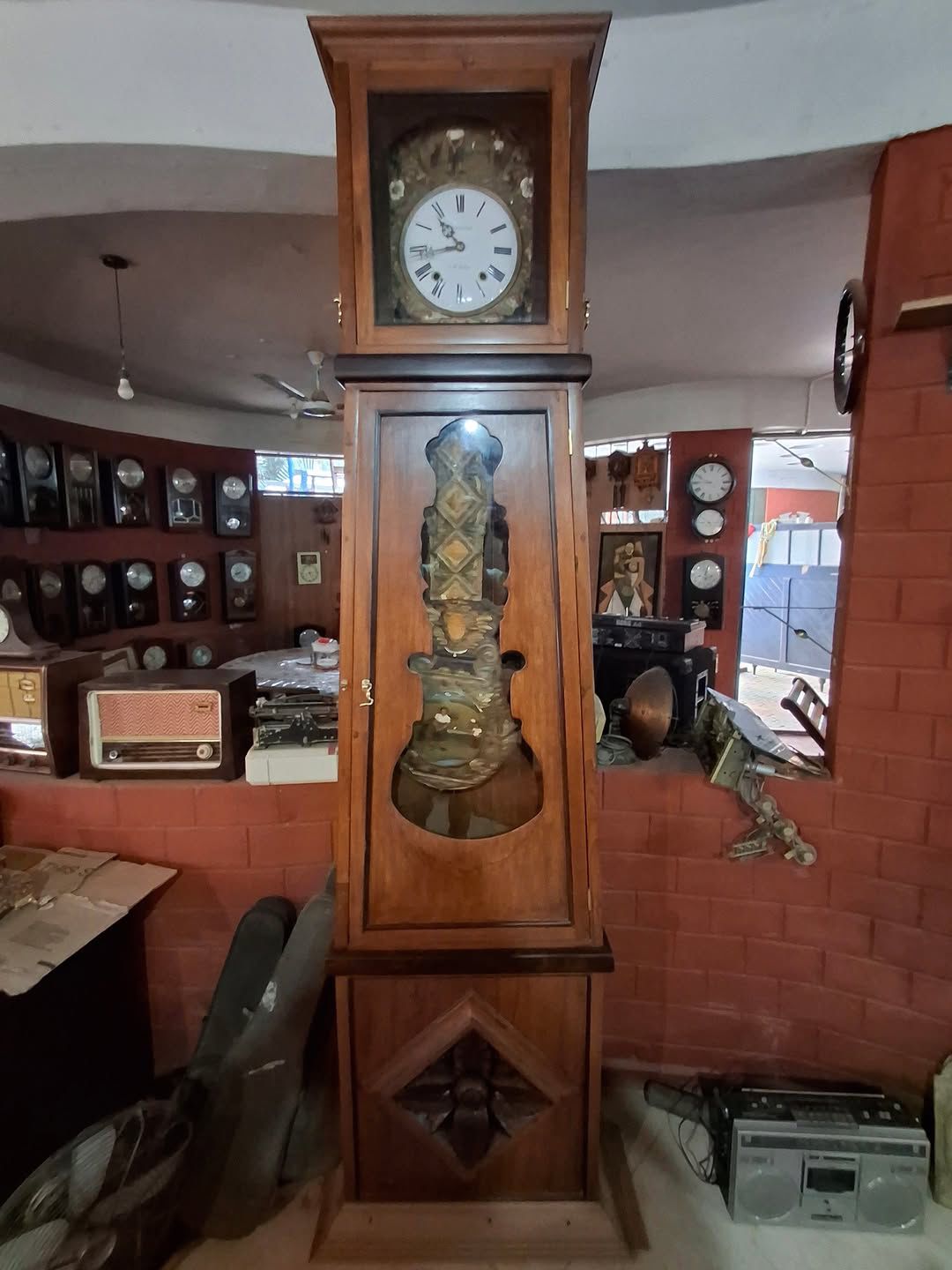 Automaton Pendulum Grandfather Clock | 19th Century French Antique | Image 
