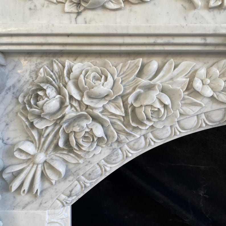 European Treasure Marble Fireplace Mantel