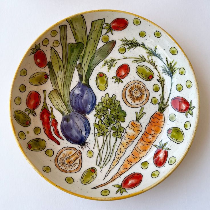 Summer Bloom Handmade Earthenware Dinner Plates – 11 Inch Luxury Artisan Tableware Image