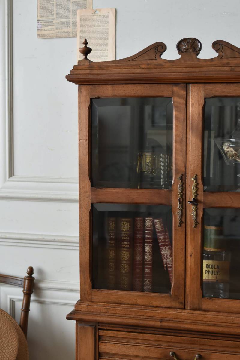 Antique glass cabinet. Image 
