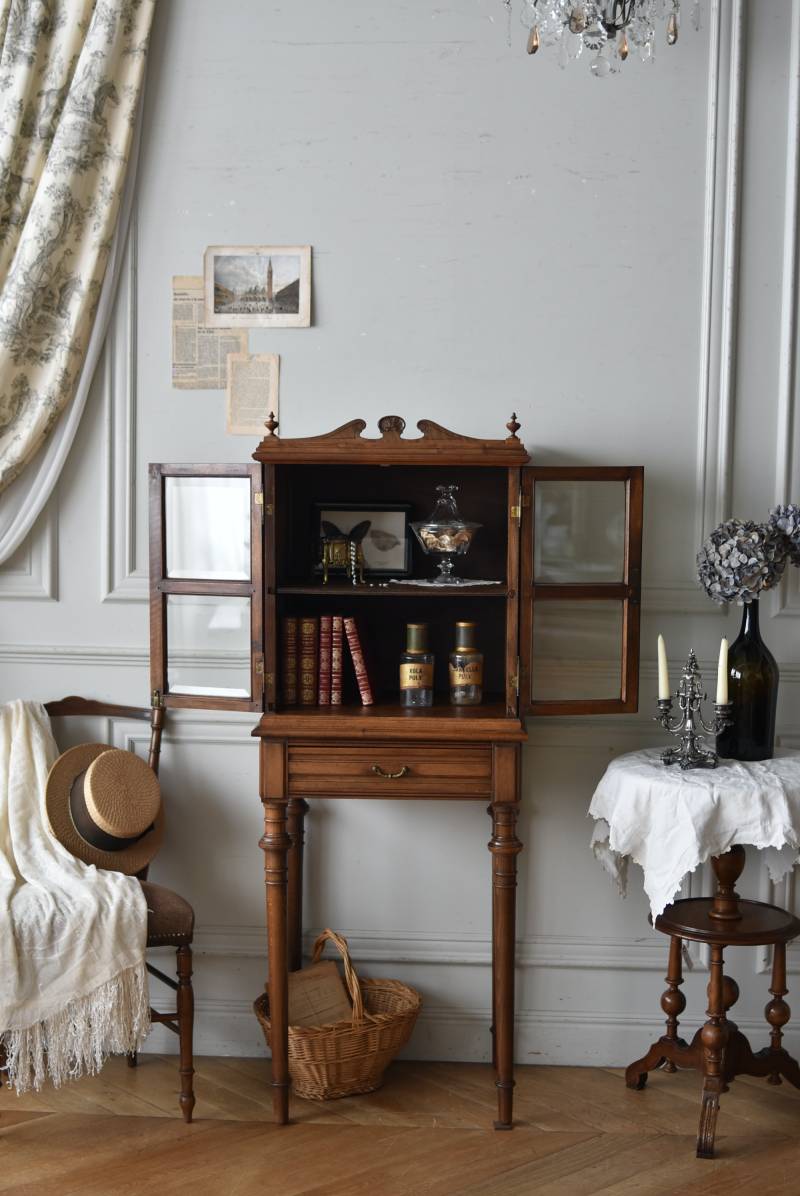 Antique glass cabinet. Image 