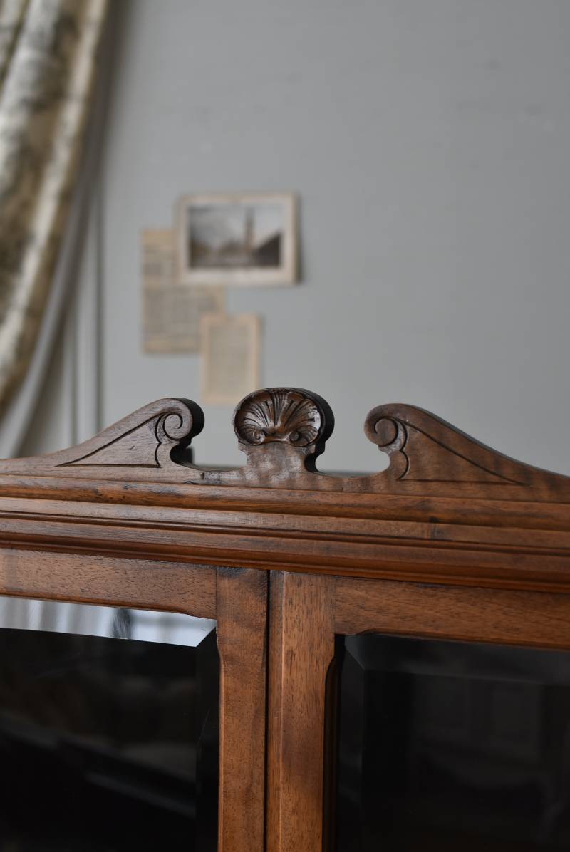 Antique glass cabinet. Image 