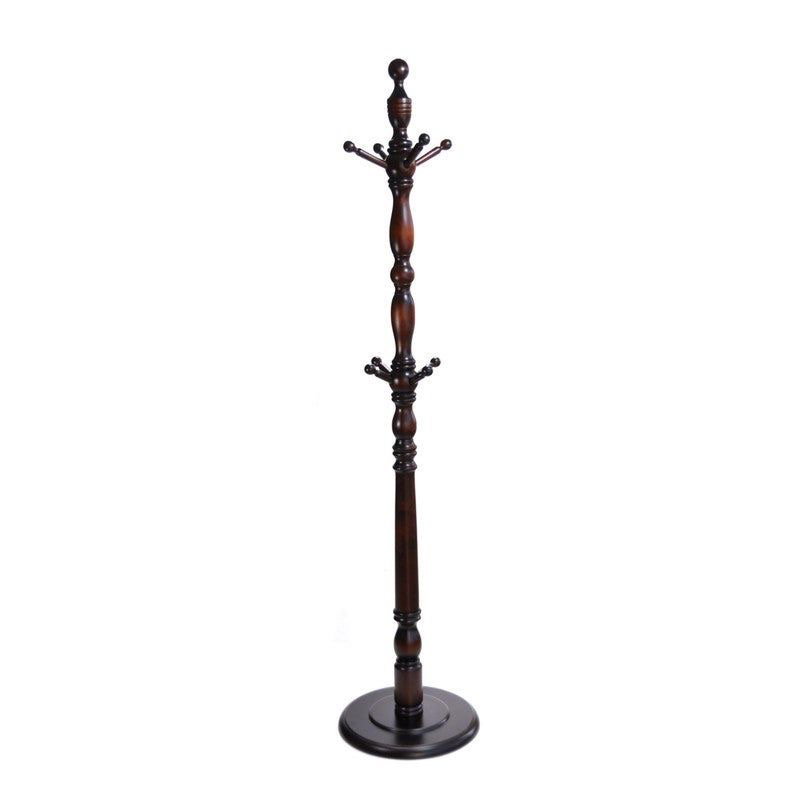 Classic Solid Wood Coat Tree Stand Image