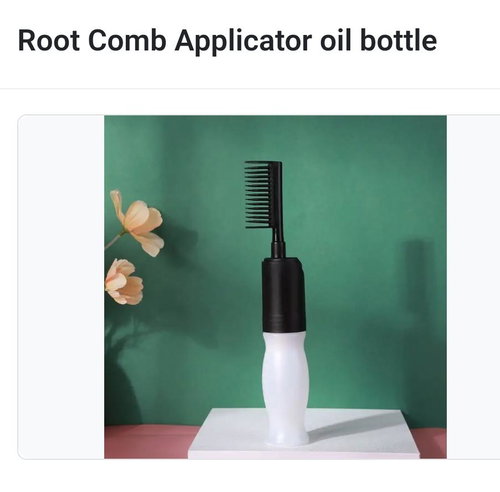 Hair comb oil applicator bottle Image