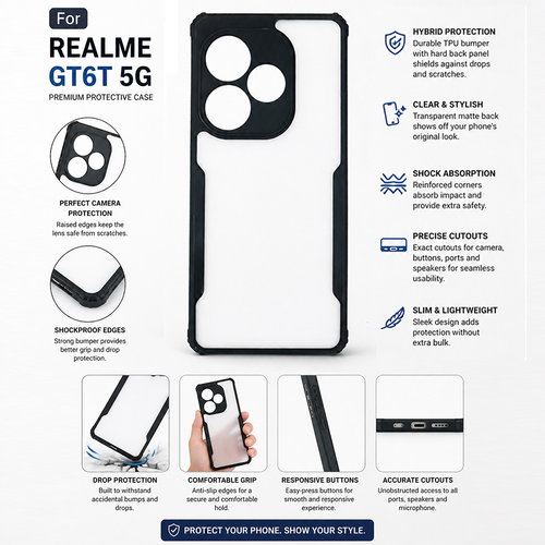 Realme GT 6T 5G / Realme GT Neo 6 SE 5G | Slim Fit Hard Case Shockproof Designer Mobile Cover
