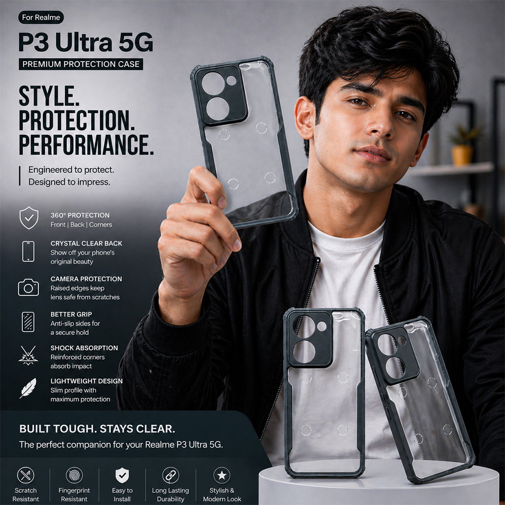 Eagle Back Cover for Realme P3 Ultra 5G | Slim Fit Hard Case Shockproof Designer Mobile Cover Image 