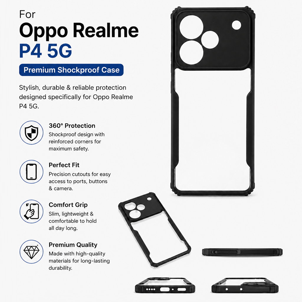 Black Eagle Back Cover for Realme P4 5G | Slim Fit Hard Case Shockproof Designer Mobile Cover Image 