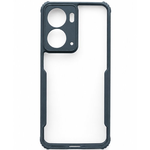 Realme P3 5G Black Eagle Cover | Transparent Back Case with Shockproof Black Edges | Premium Finish Anti-Yellow Hard Back Cover | Camera Protection | Slim & Stylish Design Image
