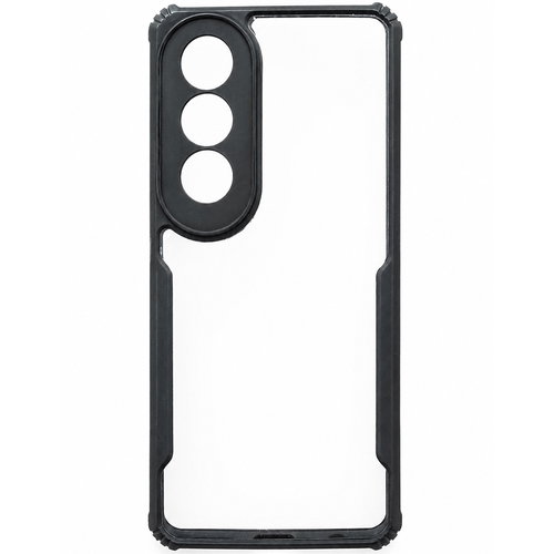 Oppo K12X 5G / A3X 5G Black Eagle Cover | Transparent Back Case with Shockproof Black Edges | Anti-Yellow Hard Back | Slim Fit | Camera Protection Case Image