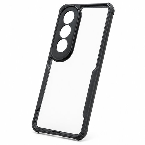 Oppo K12X 5G / A3X 5G Black Eagle Cover | Transparent Back Case with Shockproof Black Edges | Anti-Yellow Hard Back | Slim Fit | Camera Protection Case