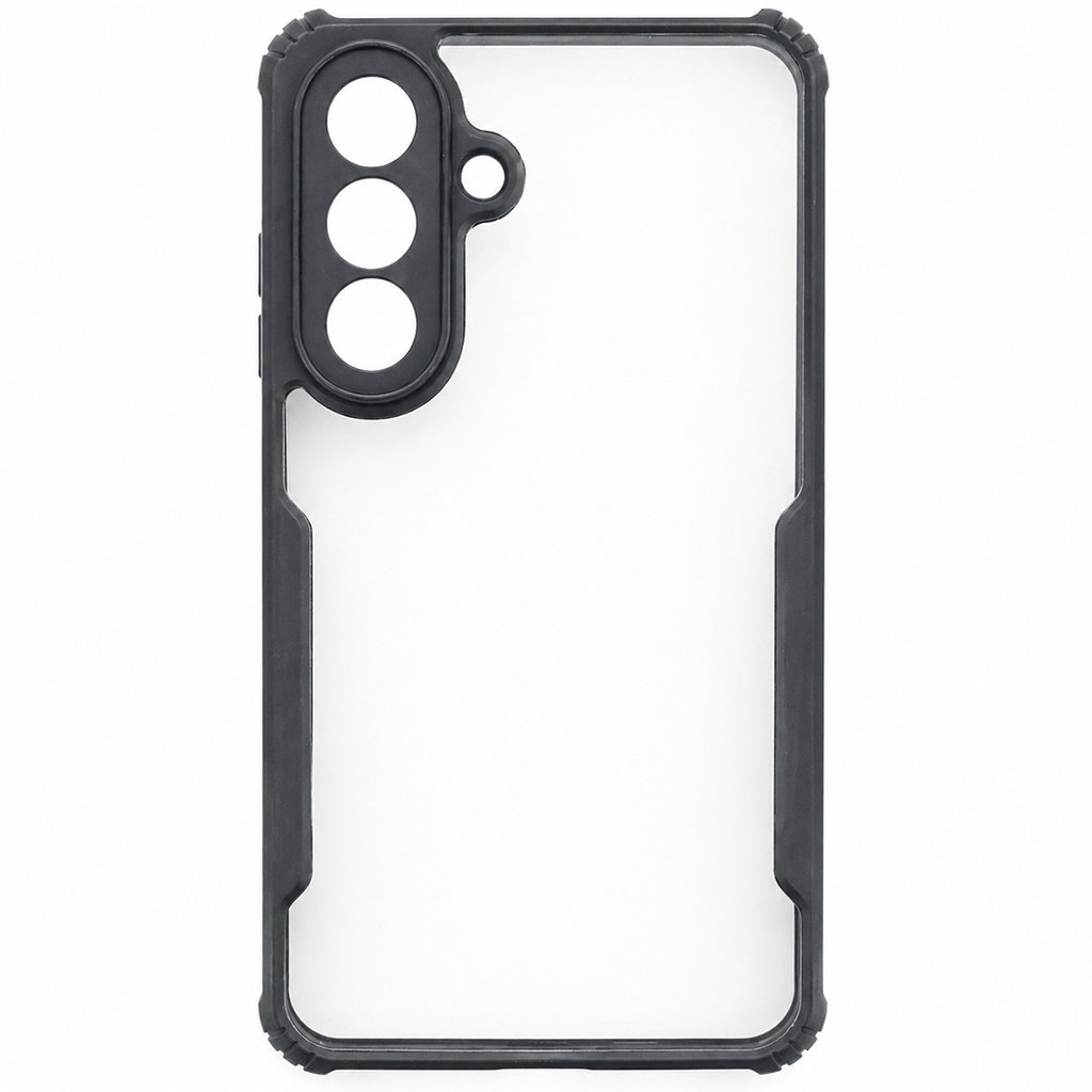 Samsung A36 5G Black Eagle Cover | Transparent Back Case with Shockproof Black Edges | Anti-Yellow Hard Back | Slim Fit | Camera Protection Case Image