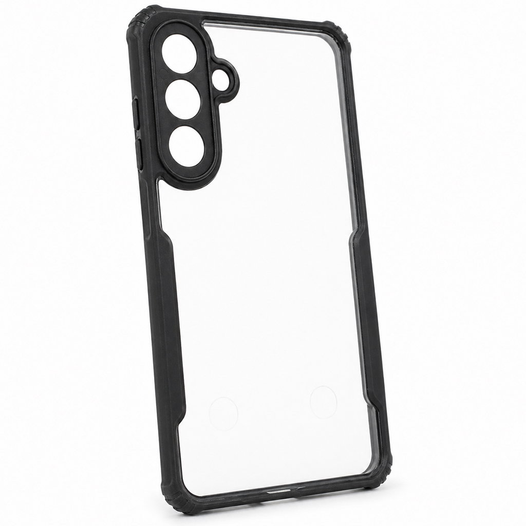 Samsung M36 5G Eagle Series Back Cover | Transparent Clear Back with Black Shockproof Frame | Premium Hybrid Protection Case with Camera Protection & Anti-Slip Grip Image 