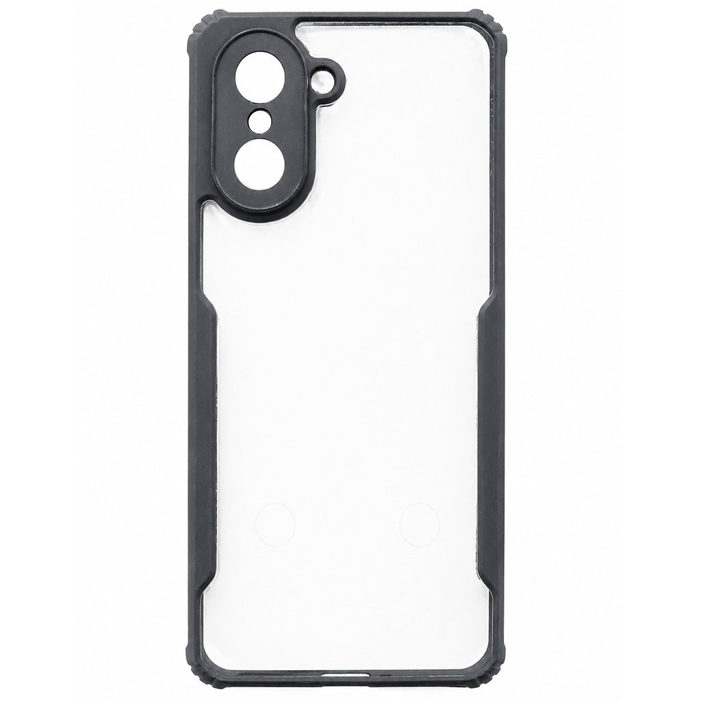 One Plus Nord CE5 5G / One Plus Ace 5 Racing 5G Black Eagle Cover | Transparent Back Case with Shockproof Black Edges | Anti-Yellow Hard Back | Slim Fit | Camera Protection Case Image