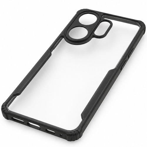 Vivo V60 5G / V60E 5G / T4 Pro 5G Black Eagle Cover | Transparent Back Case with Shockproof Black Edges | Anti-Yellow Hard Back | Slim Fit | Camera Protection Case