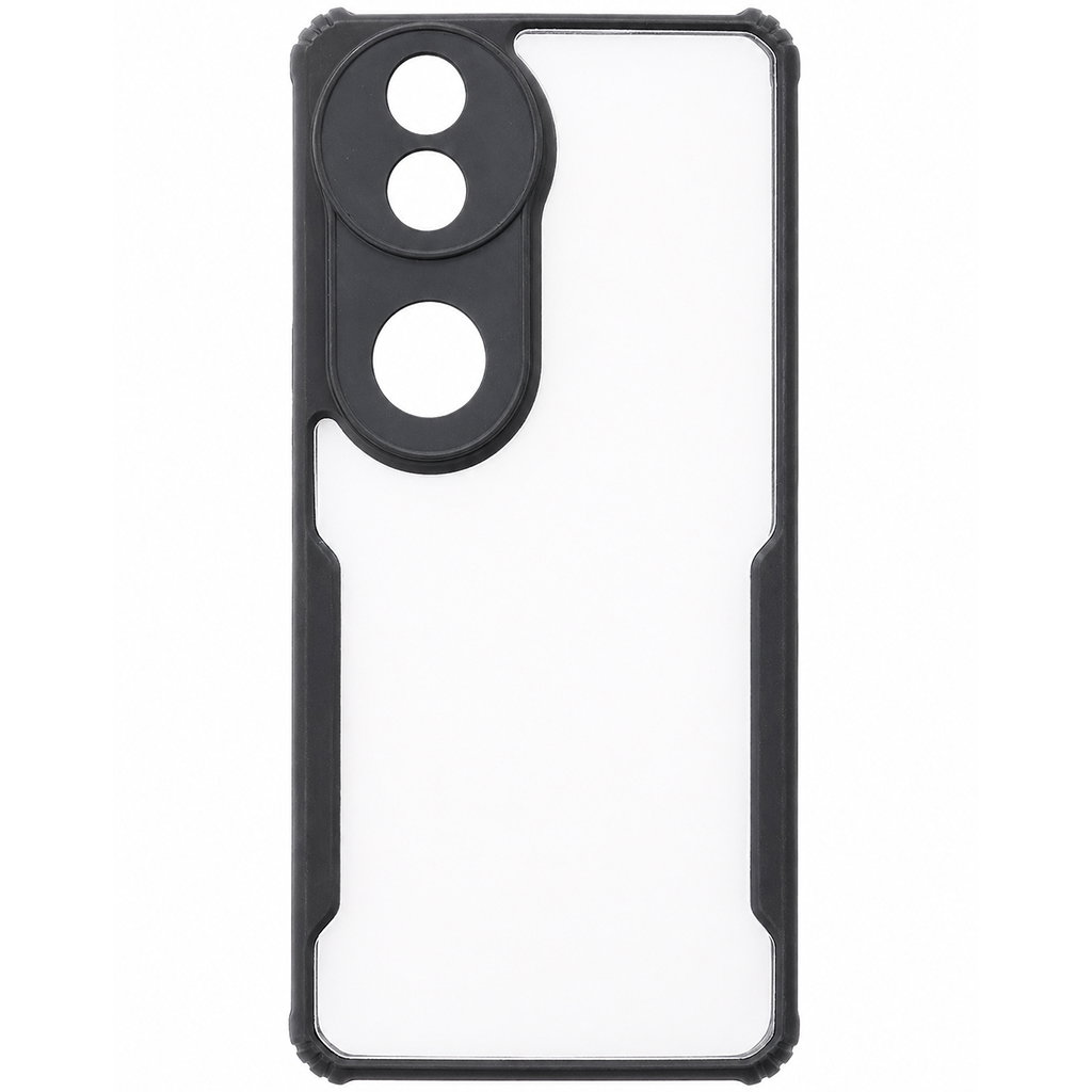 Vivo V50 / V50E & iQOO Z10R 5G / T4R 5G Black Eagle Cover | Transparent Back Case with Shockproof Black Edges | Anti-Yellow Hard Back | Slim Fit | Camera Protection Case Image