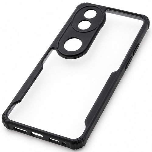 Vivo V50 / V50E & iQOO Z10R 5G / T4R 5G Black Eagle Cover | Transparent Back Case with Shockproof Black Edges | Anti-Yellow Hard Back | Slim Fit | Camera Protection Case
