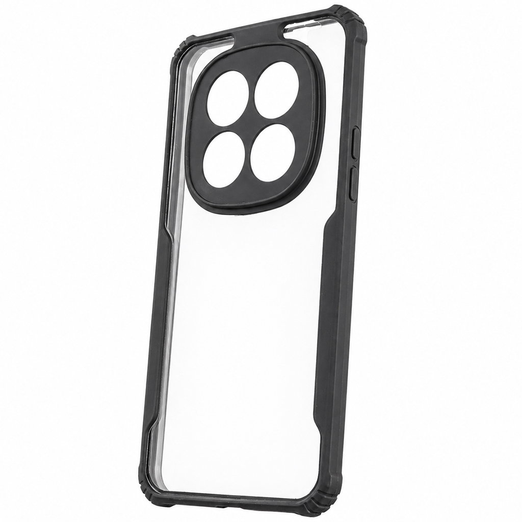 Redmi Note 15 Pro Plus 5G / Poco M8 Pro 5G Black Eagle Cover | Transparent Back Case with Shockproof Black Edges | Anti-Yellow Hard Back | Slim Fit | Camera Protection Case Image 