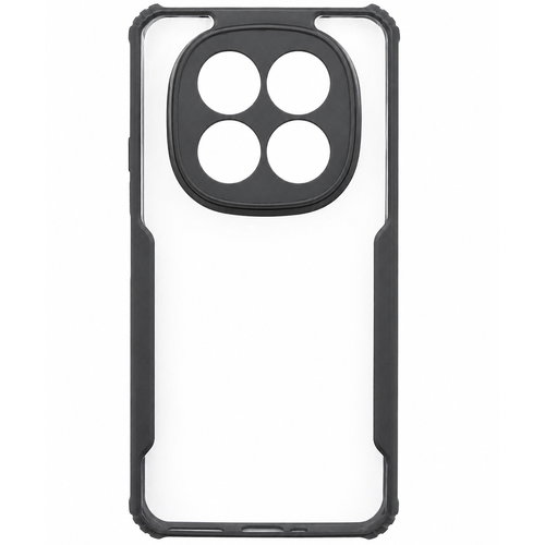 Redmi Note 14 Pro 5G / Poco X7 5G Black Eagle Cover | Transparent Back Case with Shockproof Black Edges | Anti-Yellow Hard Back | Slim Fit | Camera Protection Case Image