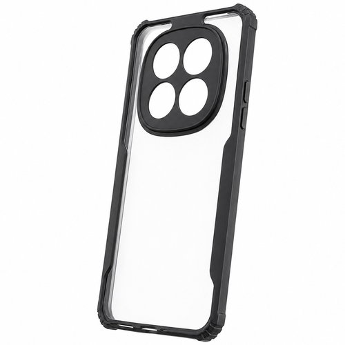 Redmi Note 14 Pro 5G / Poco X7 5G Black Eagle Cover | Transparent Back Case with Shockproof Black Edges | Anti-Yellow Hard Back | Slim Fit | Camera Protection Case
