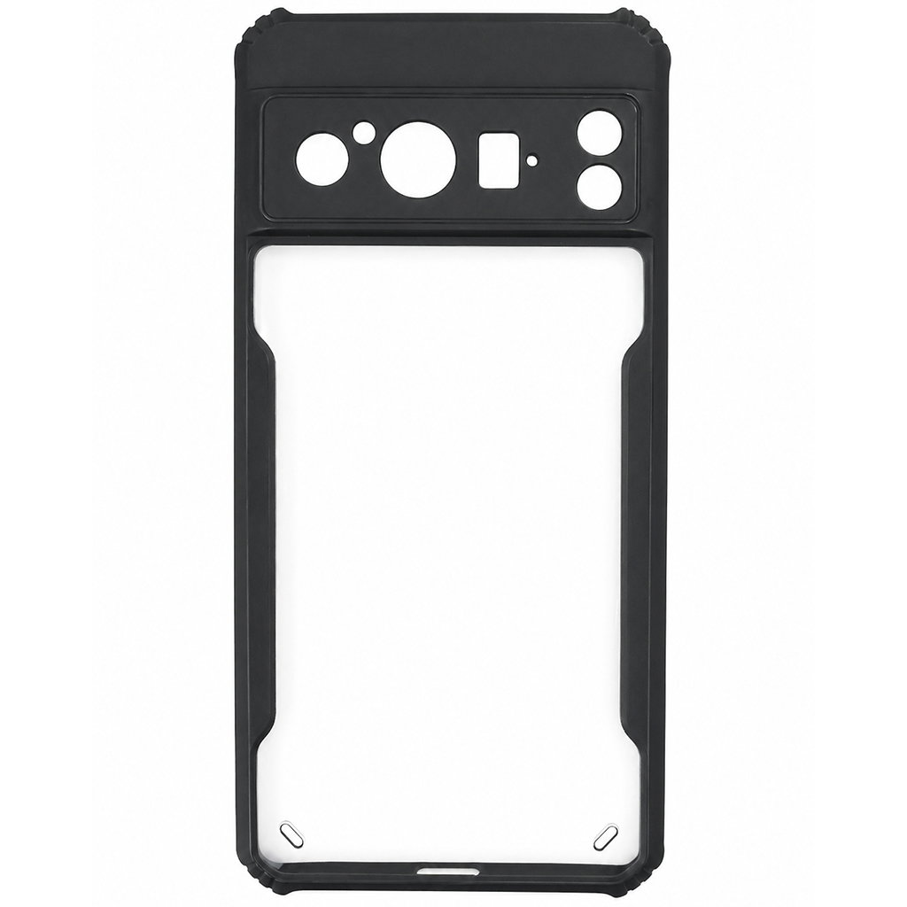 Google Pixel 8 Pro 5G Black Eagle Cover | Transparent Back Case with Shockproof Black Edges | Anti-Yellow Hard Back | Slim Fit | Camera Protection Case Image