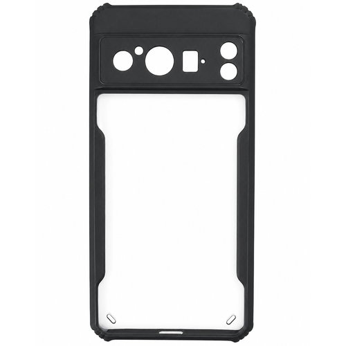 Google Pixel 8 Pro 5G Black Eagle Cover | Transparent Back Case with Shockproof Black Edges | Anti-Yellow Hard Back | Slim Fit | Camera Protection Case Image