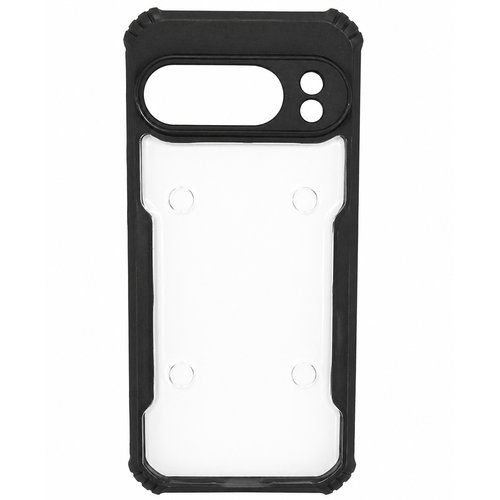 Google Pixel 9 Pro 5G Black Eagle Cover | Transparent Back Case with Shockproof Black Edges | Anti-Yellow Hard Back | Slim Fit | Camera Protection Case Image