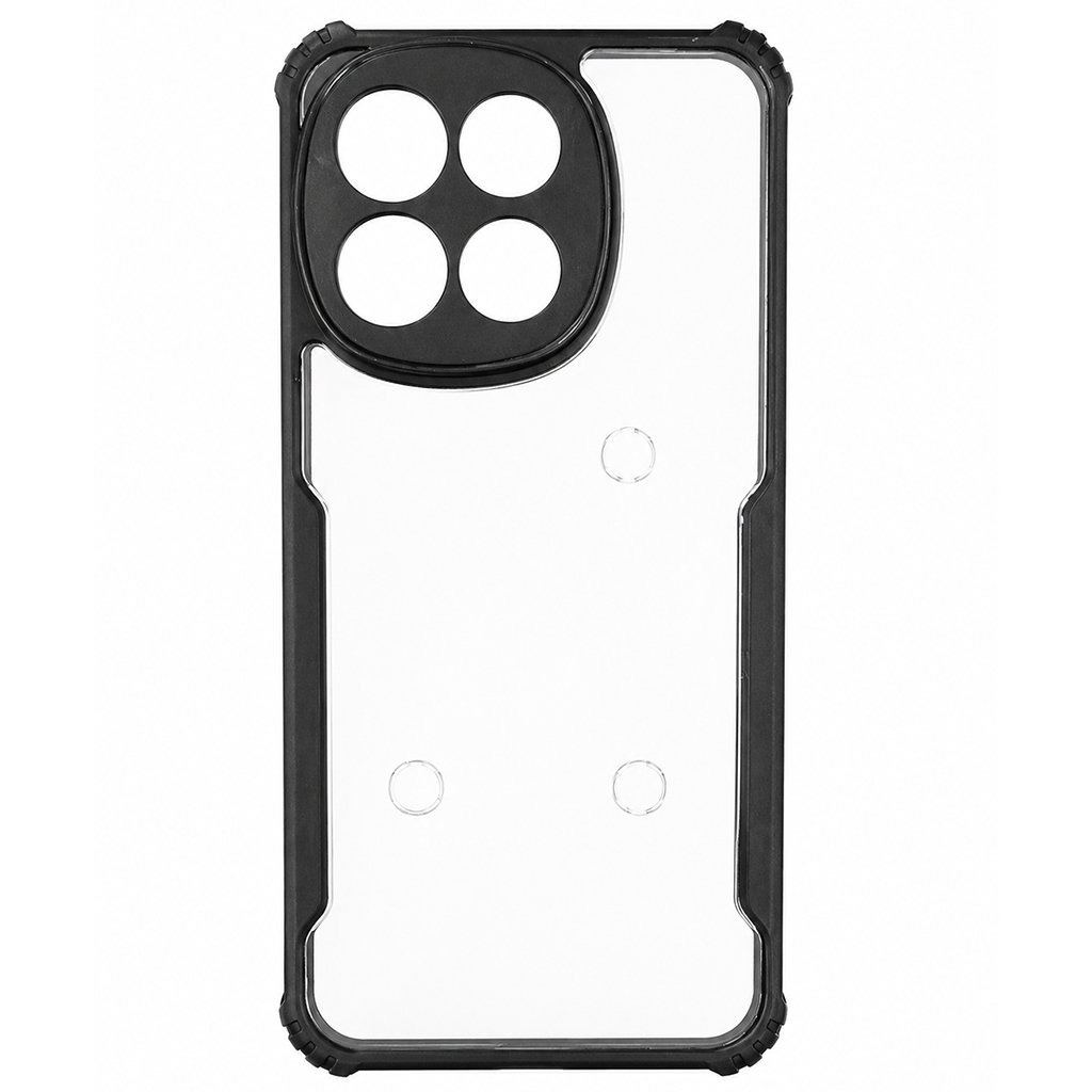 Tecno Spark 30 5G / Tecno Pova 6 Neo 5G Black Eagle Cover | Transparent Back Case with Shockproof Black Edges | Anti-Yellow Hard Back | Slim Fit | Camera Protection Case Image