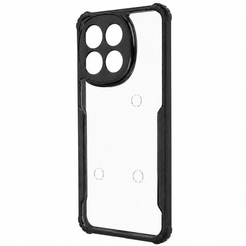 Tecno Spark 30 5G / Tecno Pova 6 Neo 5G Black Eagle Cover | Transparent Back Case with Shockproof Black Edges | Anti-Yellow Hard Back | Slim Fit | Camera Protection Case