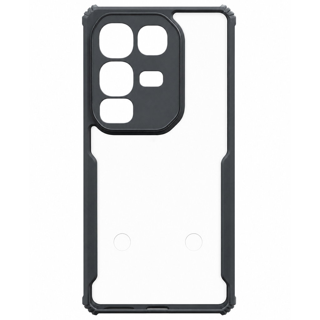 Infinix Note 50 4G/5G, Note 50S 4G/5G & Note 50 Pro 4G/5G Back Cover | Black Eagle Series Transparent Case | Shockproof Bumper | Scratch Resistant | Slim Protective Mobile Cover Image