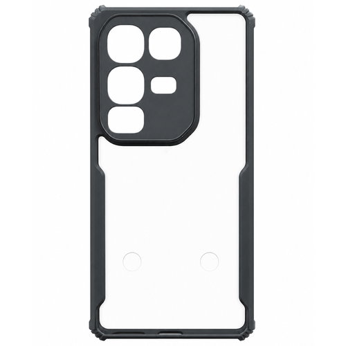 Infinix Note 50 4G/5G, Note 50S 4G/5G & Note 50 Pro 4G/5G Back Cover | Black Eagle Series Transparent Case | Shockproof Bumper | Scratch Resistant | Slim Protective Mobile Cover Image