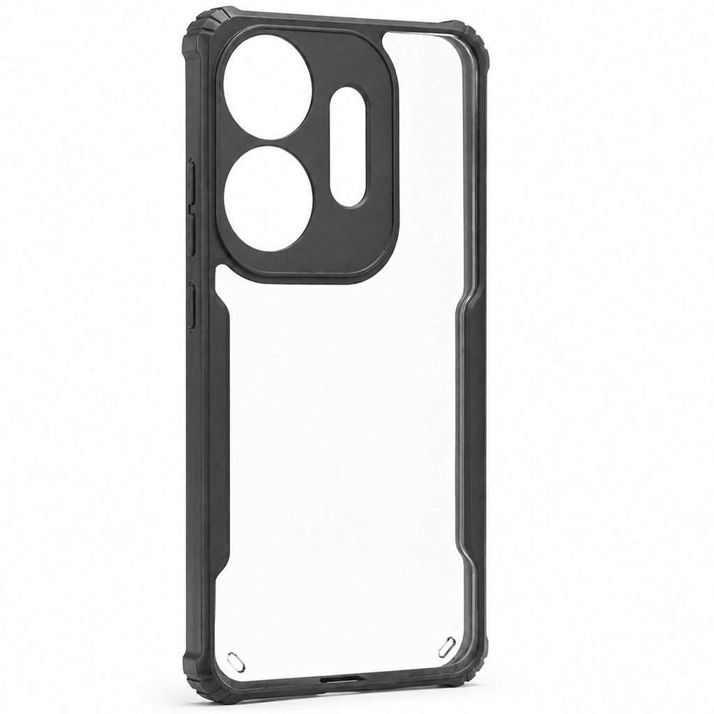 Black Eagle Transparent Back Cover for Itel P55 5G | Shockproof Bumper Case | Anti-Slip Grip | Camera Protection | Slim & Durable Design Image 