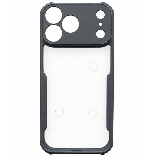 Premium Eagle Series Back Cover for iPhone 17 Pro Max | Transparent Back with Black Edge | Shockproof Slim Fit Case | Anti-Yellow Crystal Clear Design Image