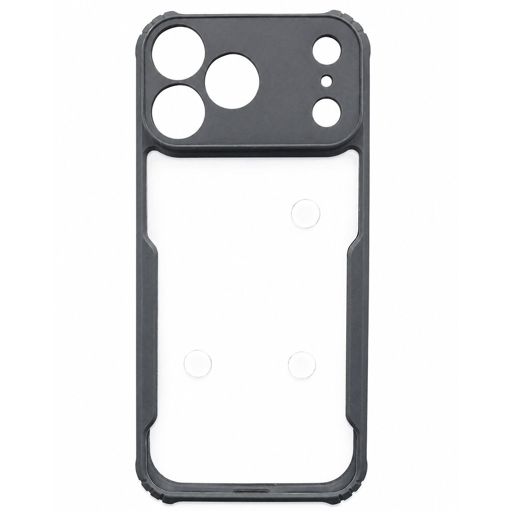 Premium Eagle Series Back Cover for iPhone 17 Pro | Transparent Back with Black Edge | Shockproof Slim Fit Case | Anti-Yellow Crystal Clear Design Image