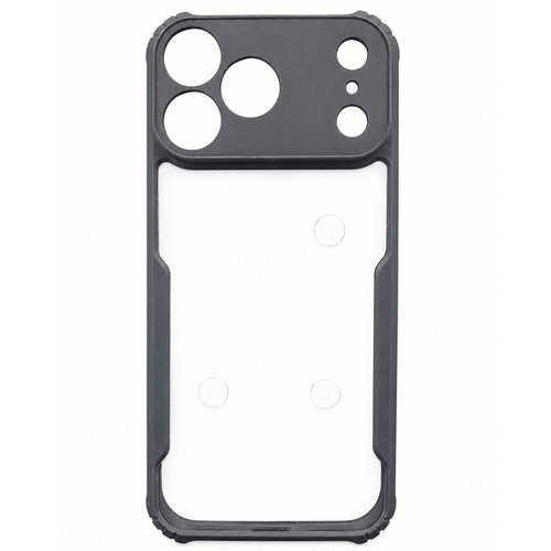 Premium Eagle Series Back Cover for iPhone 17 Pro | Transparent Back with Black Edge | Shockproof Slim Fit Case | Anti-Yellow Crystal Clear Design Image