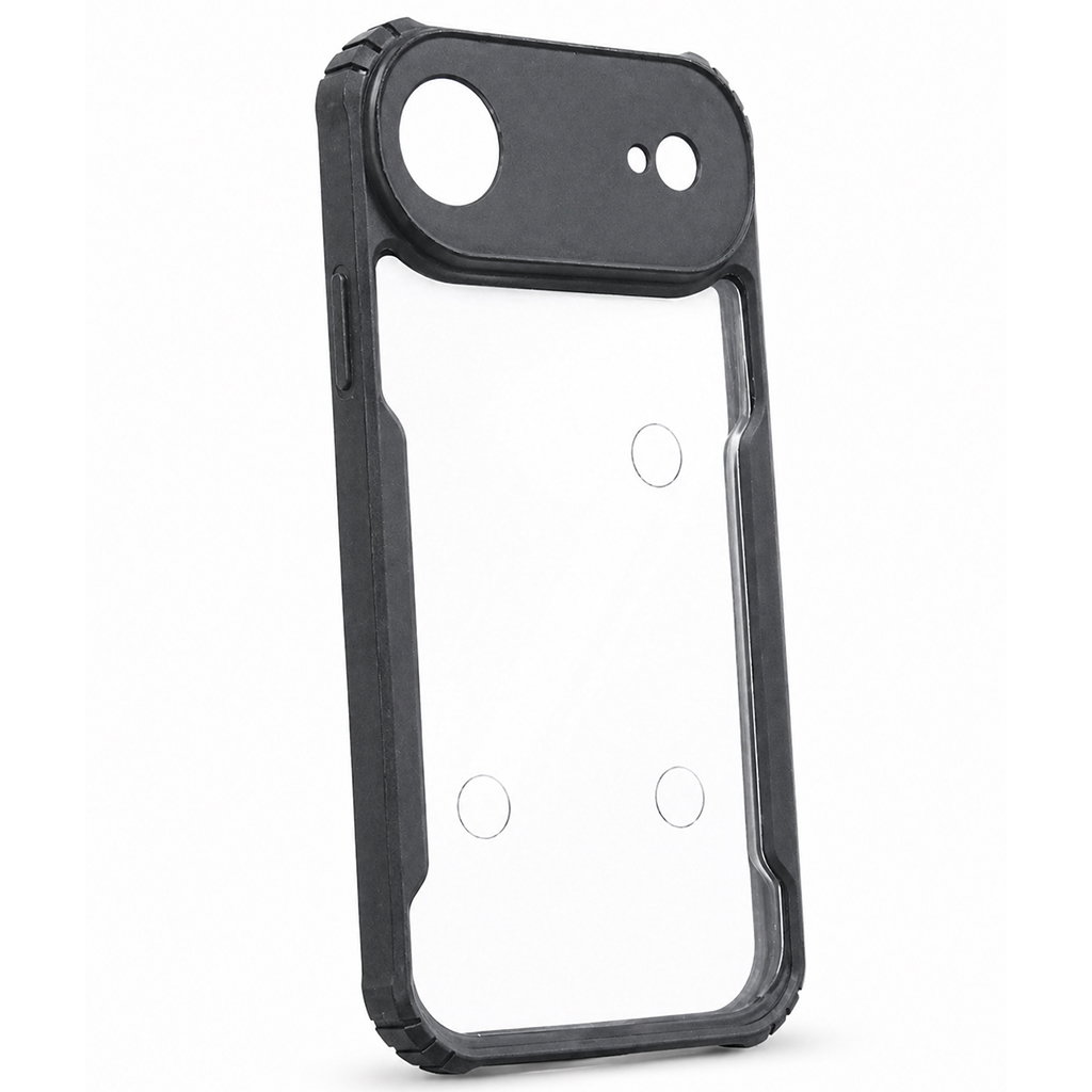 Premium Eagle Series Back Cover for iPhone 17 Air | Transparent Back with Black Edge | Shockproof Slim Fit Case | Anti-Yellow Crystal Clear Design Image 
