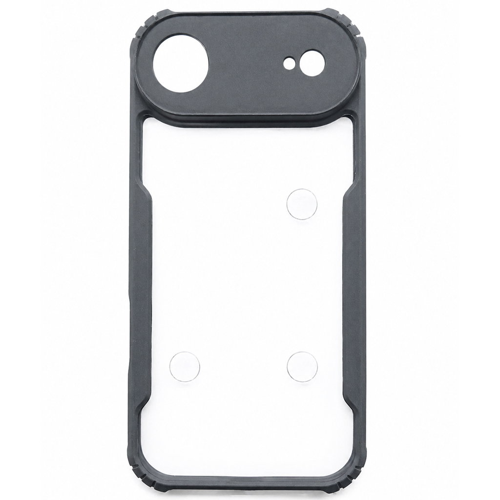 Premium Eagle Series Back Cover for iPhone 17 Air | Transparent Back with Black Edge | Shockproof Slim Fit Case | Anti-Yellow Crystal Clear Design Image
