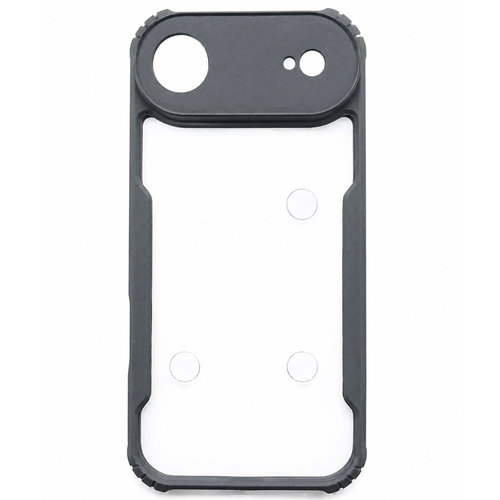 Premium Eagle Series Back Cover for iPhone 17 Air | Transparent Back with Black Edge | Shockproof Slim Fit Case | Anti-Yellow Crystal Clear Design Image