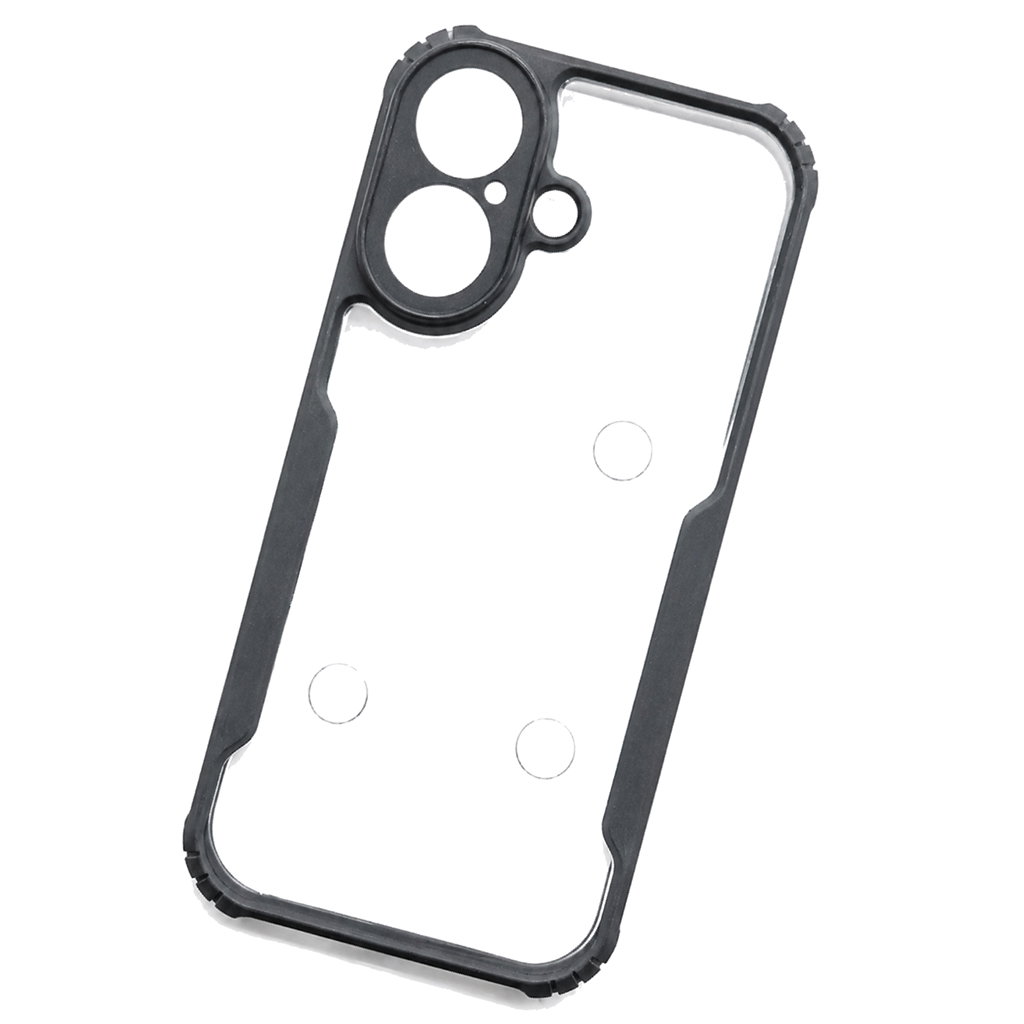 Premium Eagle Series Back Cover for iPhone 17 | Transparent Back with Black Edge | Shockproof Slim Fit Case | Anti-Yellow Crystal Clear Design Image 