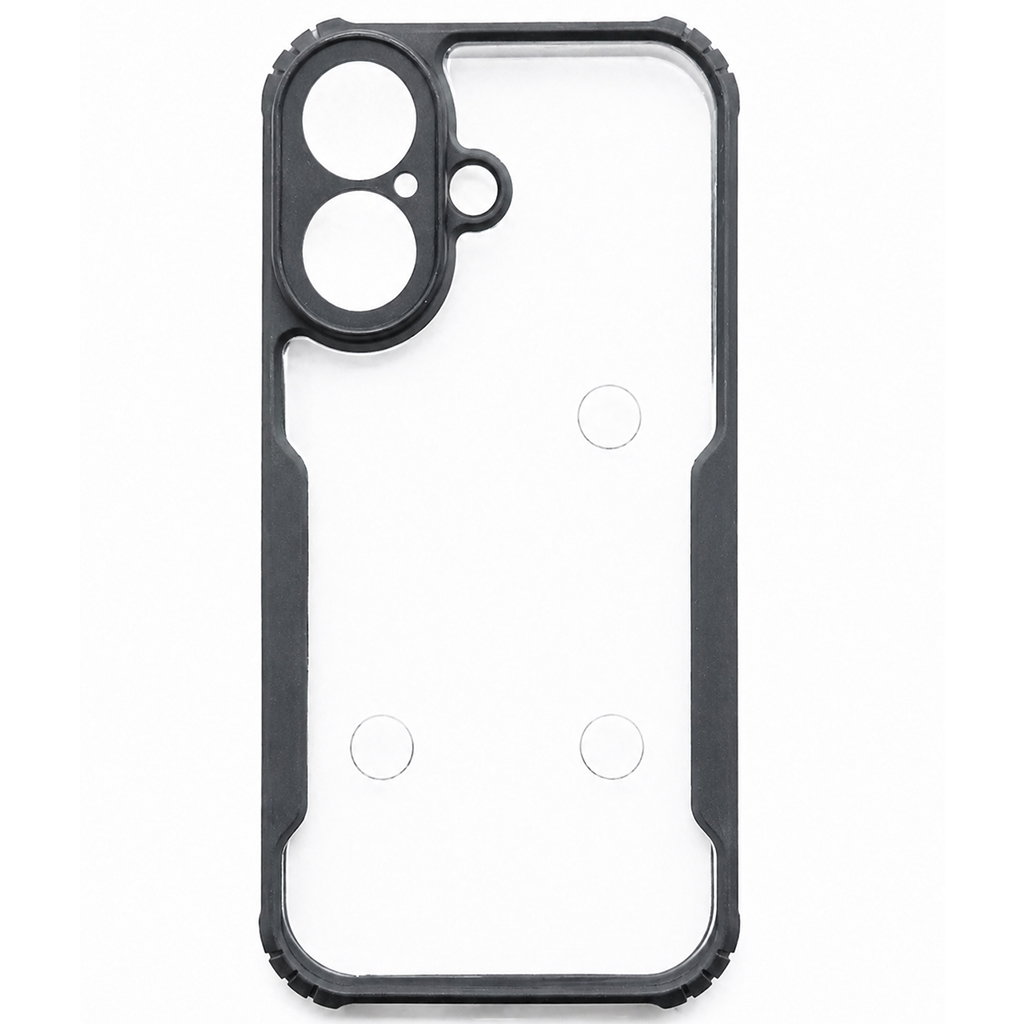 Premium Eagle Series Back Cover for iPhone 17 | Transparent Back with Black Edge | Shockproof Slim Fit Case | Anti-Yellow Crystal Clear Design Image