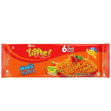 YiPPee Magic Masala Noodles with Added Veggies (6 in 1) 420 g Image