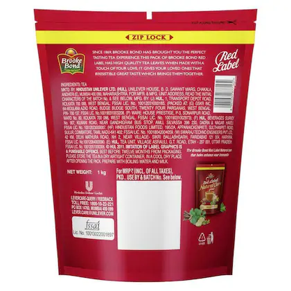 Brooke Bond Red Label Strong Blend Tea 1 kg