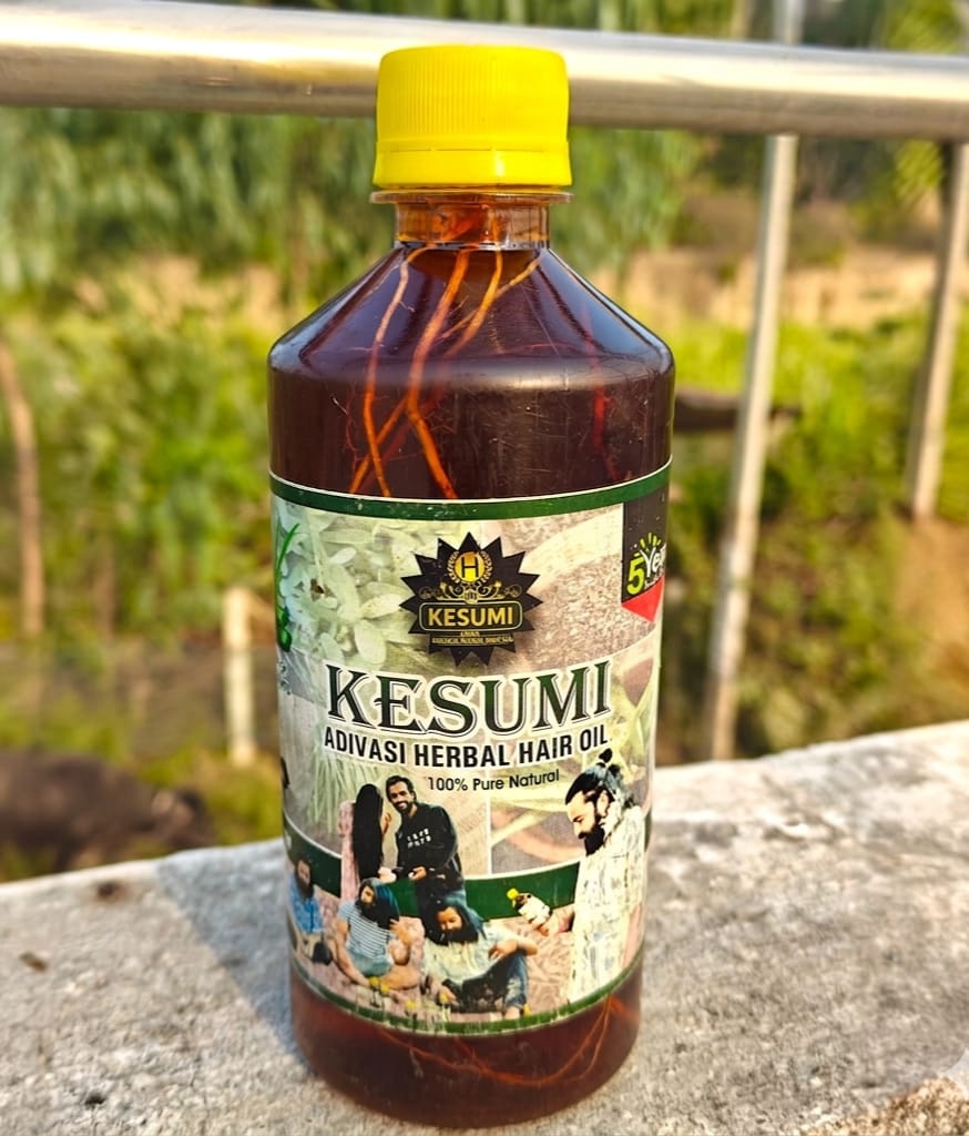 ORIGINAL KESUMI HAKKI PIKKI ADIVASI HERBAL HAIR OIL 500 ML Image 